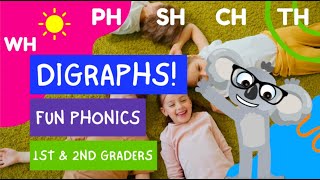 Learn Digraphs Fun Phonics for 1st and 2nd Graders Learn to Read Lessons [upl. by Atlanta908]