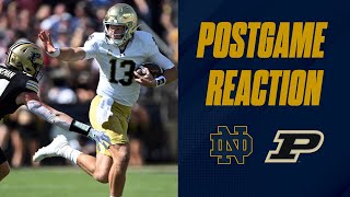 Notre Dame football vs Purdue Boilermakers postgame reaction show  Irish DISMANTLE Boilermakers [upl. by Ahseinaj]