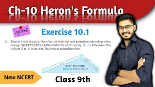 Class 9 Question 3 Ex 101 Herons Formula  Chapter 10 Herons Formula Maths CBSE  New NCERT [upl. by Tamar]