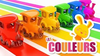 Apprendre les couleurs avec les trains  Chansons et comptines Titounis [upl. by Ahsaetan]