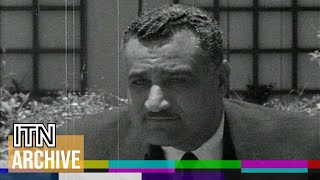 ITN Exclusive Interview with President Gamal Abdel Nasser of Egypt 1957 [upl. by Orr532]