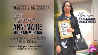 Thanksgiving Service for the Life of Georgia AnnMarie MoonahMorgan [upl. by Fortier296]