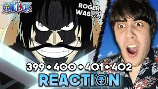 THE TRUTH OF GOLD ROGER  One Piece  Episodes 399  402 Reaction [upl. by Lanna]