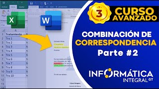 COMBINACIÓN DE CORRESPONDENCIA ENTRE WORD Y EXCEL  Parte 2  Curso Avanzado de WORD Edición 2 [upl. by Akinohs221]