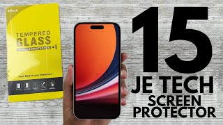 The BEST Screen Protector For iPhone 15  JETech TemperedGlass Screen Guard [upl. by Ailido103]