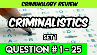 CRIMINOLOGY REVIEW  CRIMINALISTICS 1 [upl. by Ajim]