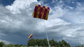 Parafoil Kite To Test🪁 parafoilkite kiteflying kitemaking kitefestival [upl. by Anuat27]