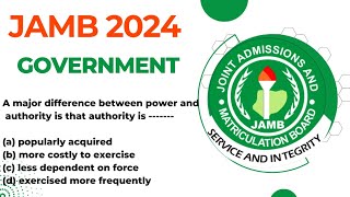 JAMB GOVERNMENT PAST QUESTIONS AND ANSWERS TUTORIALS LIKELY GOVERNMENT JAMB QUESTIONS jamb2024 [upl. by Madden]