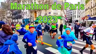 Marathon de Paris 2023  Paris France  The Last 1 Kilometer [upl. by Hadnama]