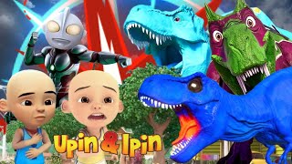 Upin Ipin Takut Ada Tirex Dinosaurus Merah Super Ledakan Kuat Ultraman Ipin Melawan Tirex di Kampung [upl. by Honorine120]