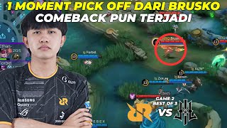 1 MOMENT PICK OFF DARI BRUSKO COMEBACK PUN TERJADI  RRQ HOSHI vs LILGUN Game 2  KBreakdown [upl. by Ellerd]