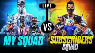 4V4 SUBS SQUAD VS SG SQUAD  ANY ONE CAN BEAT MY SQUAD 🔥⚡  FREEFIRELIVEINTELUGU freefirelive [upl. by Anileme]