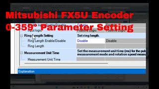 Rotary Encoder ring length 0359° Connect to High Speed Counter in Mitsubishi FX5U PLC [upl. by Affrica]