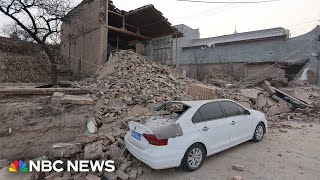 Rescue efforts underway in China after earthquake kills dozens [upl. by Letnahc]