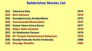 Balakrishna Movies List [upl. by Ahsikam]