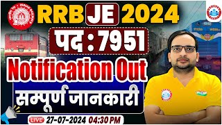 RRB JE 2024 Notification  RRB JE Eligibility Age Limit Syllabus Salary By Ankit Bhati Sir [upl. by Tallulah]