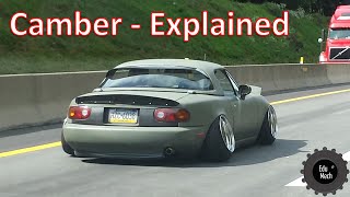 Camber Explained  Suspension Geometry NegativePositive How it works [upl. by Neelhtak]