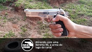 Atirando com uma Beretta 96 a arma do logo do canal [upl. by Joliet]