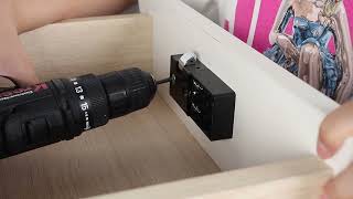 C Amaze Fingerprint Drawer Lock Installation video by Escozor [upl. by Kcitrap150]