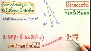 Sinussatz Herleitung Teil 2 [upl. by Adnohsor]