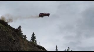 Ford Explorer launched off a 300 cliff [upl. by Maible]