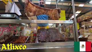 Famous Cecina Ladies Of Atlixco Market  Puebla Mexico 🇲🇽 [upl. by Malin]