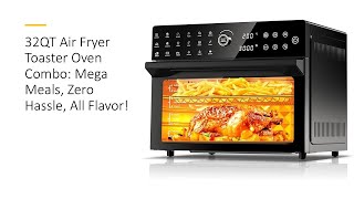 32QT Air Fryer Toaster Oven Combo Mega Meals Zero Hassle All Flavor [upl. by Nelyk]