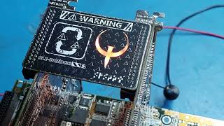 Voodoo 2 SLI BRIDGE 60mm with animated Quake logo [upl. by Ramso]