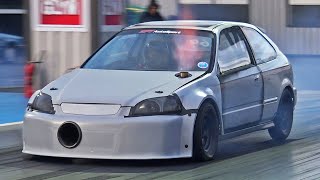 Honda Civic Drag Racing Compilation [upl. by Ailic525]