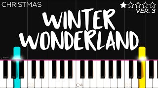 Christmas  Winter Wonderland  EASY Piano Tutorial [upl. by Disario679]