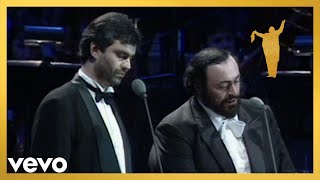 Luciano Pavarotti Andrea Bocelli  Notte e piscatore Official Live Performance Video [upl. by Bartel]