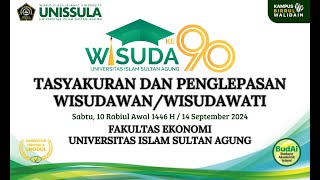 Tasyakuran dan Penglepasan Wisudawan dan Wisudawati Fakultas Ekonomi UNISSULA Ke90  14 Sept 2024 [upl. by Nilram]