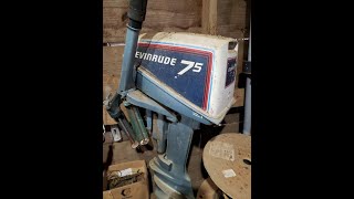 Old 75 HP Evinrude I forgot I even had runs again [upl. by Nixie322]