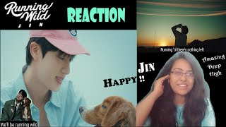 BTS Jin Running Wild MV  BTS REACTION😁AMAZINGJIN😈🔥🔥😎 [upl. by Rooney931]