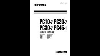 Komatsu PC107 PC207 PC307 PC451  WEBMPC1000 Service manual [upl. by Kyred]