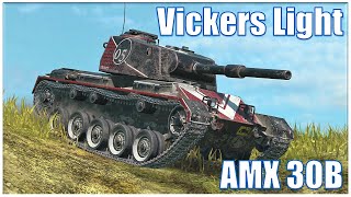 Vickers Light amp AMX 30B ● WoT Blitz [upl. by Iznekcam332]