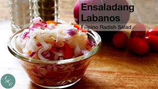 Simple Appetizer  How to make Ensaladang Labanos Filipino Radish Salad Recipe [upl. by Erme]