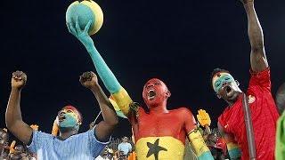 Coppa dAfrica caos durante semifinale Guinea EquatorialeGhana [upl. by Yehudi]