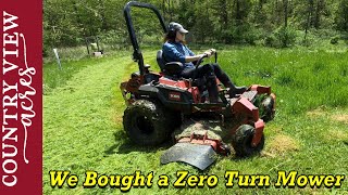 Testing out our New Zero Turn Lawn Mower in Tall Wet Grass  Toro ZMaster 4000 HD 60quot Mower [upl. by Aitnyc]