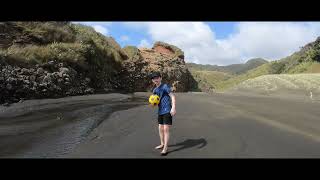 Exploring the stunning beauty of Bethells Beach part 11🌊✨ BethellsBeach NZAdventures BeachVibes [upl. by Nnayllas716]