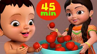 Aaha Tamatar Bada Mazedar and More  Hindi Rhymes for Children Collection  Infobells [upl. by Eisaj943]