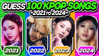 ULTIMATE KPOP QUIZ GUESS 100 KPOP SONGS FROM 2021 TO 2024  FUN KPOP GAMES 2024 [upl. by Tzong973]