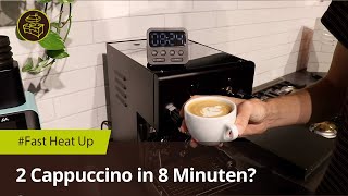 Profitec Pro 300 mit quotFast Heat Upquot  Zwei Cappuccino in 8 Minuten [upl. by Rothwell]