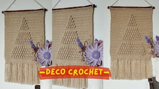 CROCHET CÓMO hacer adornos NAVIDEÑOS Tutorial GRATIS y FÁCIL tapiz de Árbol de Navidad [upl. by Tamer]