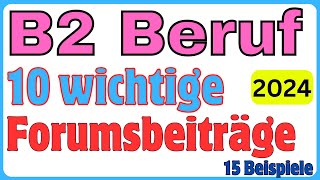 Forumsbeitrag schreiben TELC B2 Beruf  Redemittel  10 wichtige Forumsbeiträge 2024  15 Beispiele [upl. by Lonnard]