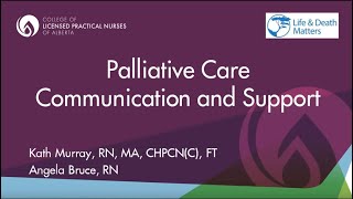 Palliative Care – Communication and Support with Kath Murray [upl. by Orelu936]