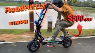 ZonDoo RoadHitter Off Road Electric Scooter 8000W Fast Speed 67 MPH Hyper Scooter for Heavy Adults [upl. by Yenettirb]