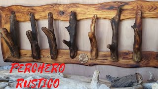 Perchero Rustico de pared 🙌  rustic wall coat rack [upl. by Rentsch194]