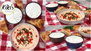 Schnelle Dips Grillen  Meze  Paprikadip und körniger Frischkäse Dip  Vorspeisen Platte [upl. by Ettenwad804]