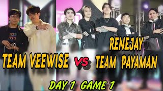 RENEJAY AND TEAM PAYAMAN VS TEAM VEEWISE DAY 1 GAME 1 [upl. by Gothurd576]